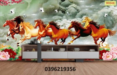 Tranh gạch 3D đẹp ngựa mã đáo