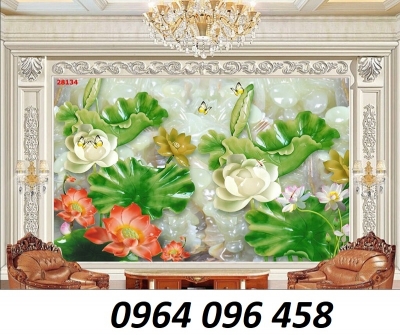 Tranh gạch trang trí phòng khách 3d - X433