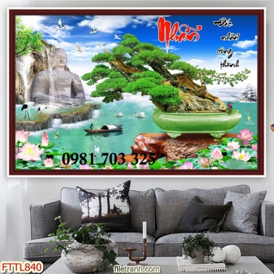 Tranh hoa mai phong thủy 3D