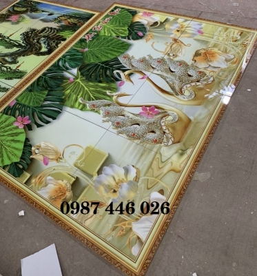 Gạch ốp tường, gach trang trí tường đẹp phòng khách HP9822
