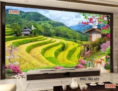 Tranh 3D- tranh gạch ốp tường