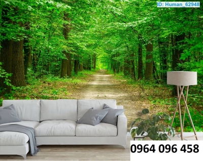 Tranh gạch 3d rừng cây cổ thụ - DXCV55