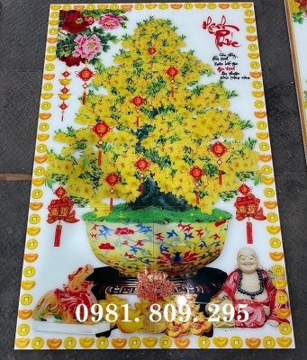 Mẫu tranh gạch hoa mai