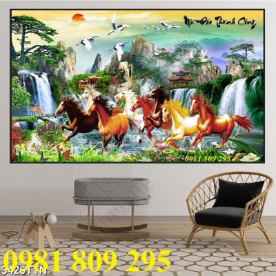 Tranh  gạch mã đáo thành công - tranh gạch men