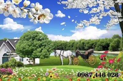 Gạch ốp tường tranh phong cảnh đẹp HP922