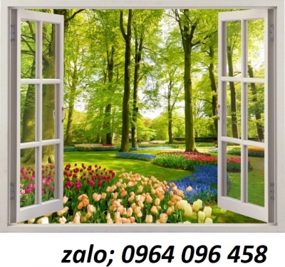 Tranh gạch 3d ốp tường cửa sổ - 765CVB