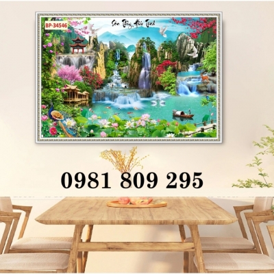 Gạch 3d phong cảnh , tranh gạch trang trí