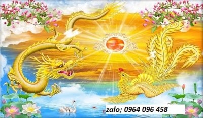 Tranh rồng 3d - tranh gạch 3d con rồng - 84XQQ