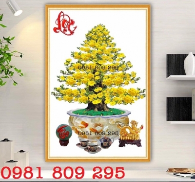 Gạch 3d hoa mai vàng