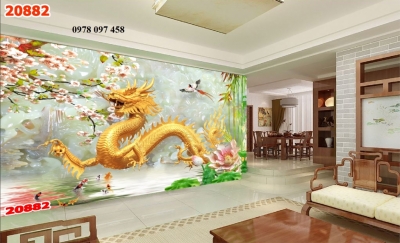 Tranh gạch long phụng
