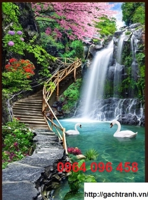 gạch tranh dán tường cầu thang - NN87