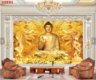 tranh phòng thờ, tranh gạch Phật Giáo ốp tường