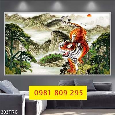Tranh gạch 3d hổ phong thủy HP96852