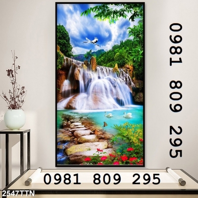 Gạch 3d cảnh thiên nhiên khổ đứng DS34
