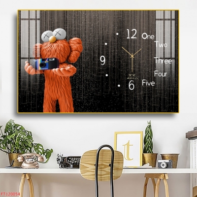Bức tranh 3D họa tiết đồng hồ