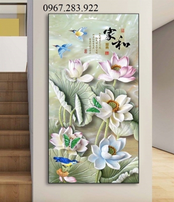 Gạch ốp tường 3D hoa sen