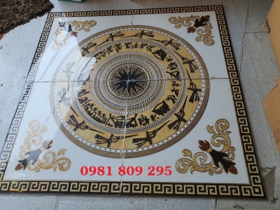 Thảm gạch vuông trang trí khắc kim lát sảnh