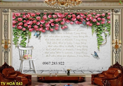 Tranh hoa nghệ thuật gạch men trang trí