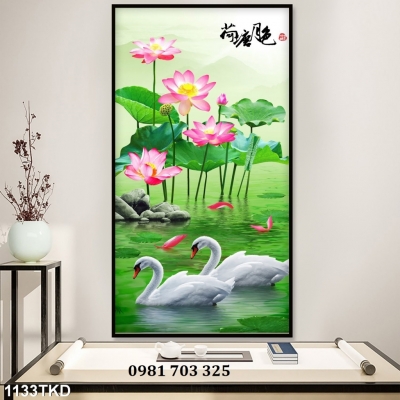 Tranh gạch 3D khổ đứng đẹp