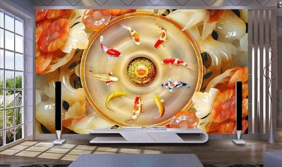 tranh gạch 3d ốp tường trang trí phòng khách - LMN6