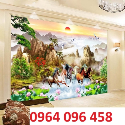 gạch tranh con ngựa 3d - CB77