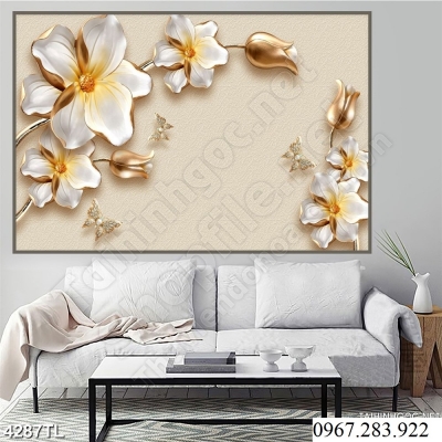 Tranh 3D- Tranh hoa lan