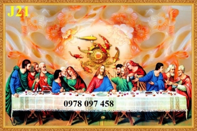 Tranh gạch men họa tiết Bữa tiệc thánh gia