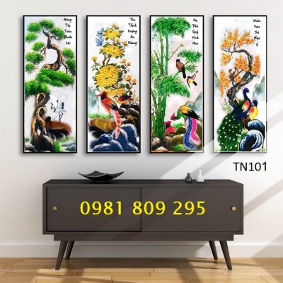 Tranh gạch tứ quý đẹp HP582