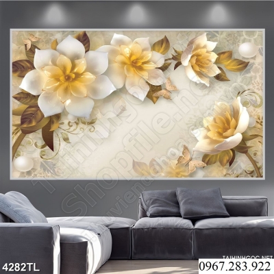 Tranh 3D- Tranh hoa lan