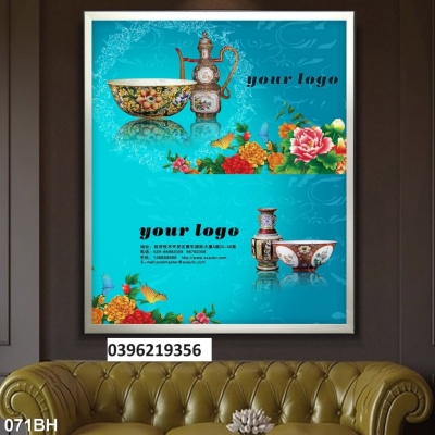 Tranh gạch bình hoa đẹp 3D trang trí