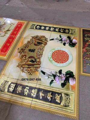 Tranh ốp phòng thờ - gạch tranh 3D