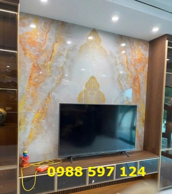 Tấm tranh vân đá khổ lớn Nhà máy Vật tư+ Thi công
