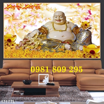 Tranh gạch 3d ốp tường thần tài HN939