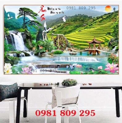 Tranh gạch phong gạch in 3d cao cấp HP6543