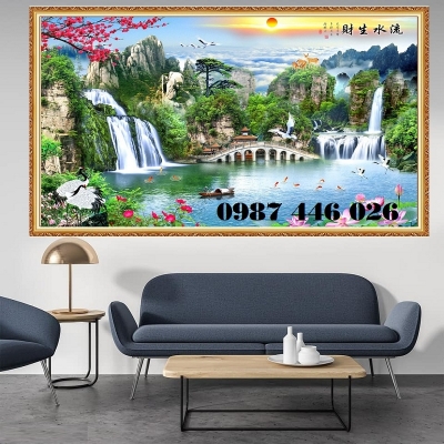 Gạch trang trí tường đep phòng khách 3d HP2733