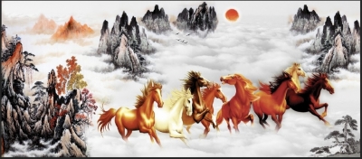 Tranh gạch 3D ốp tường phòng khách