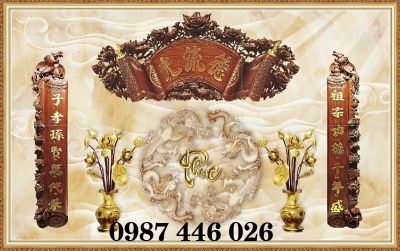 Gạch tranh phòng thờ HP9724