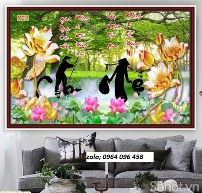 Tranh gạch 3d phòng thờ - XCVV87