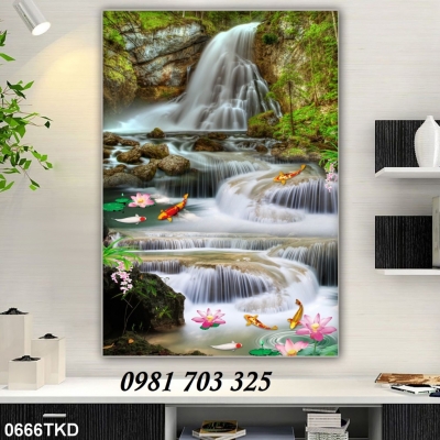 tranh khổ đứng, tranh gạch men ốp tường 3D