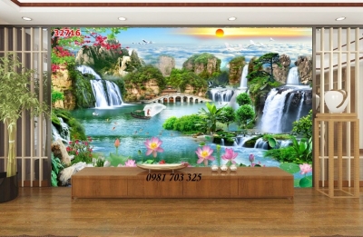 Tranh 3D sơn thủy hữu tình