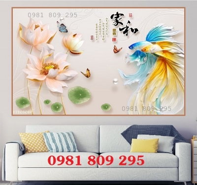 Gạch tranh tường 3d trang trí HO8967