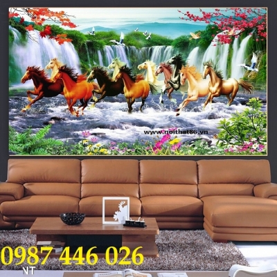 Tranh gạch men mã đáo thành công HP92833