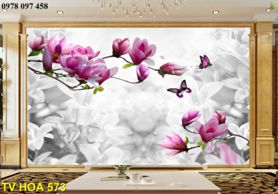 Tranh gạch 3d - tranh vườn hoa