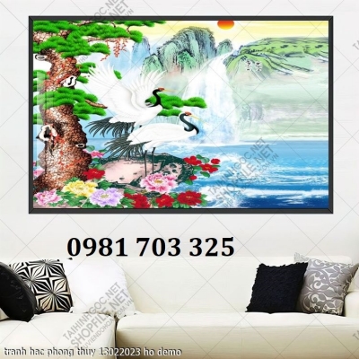 Tranh gạch 3D tùng hạc