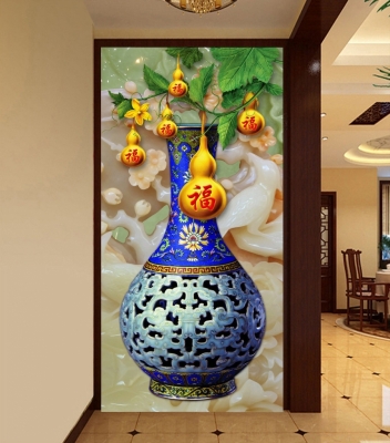 Tranh gạch 3d ốp tường bình hoa - SHJ9