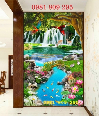 Gạch 3d thiên nhiên khổ đứng