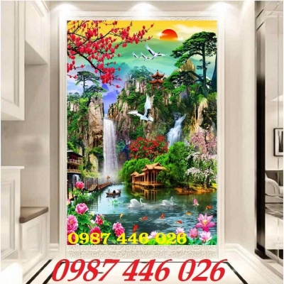 Tranh gạch men thác nước HP922
