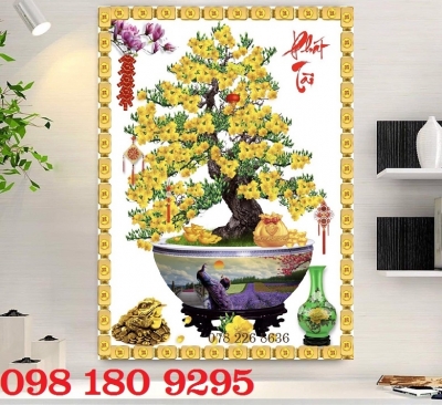 Gạch 3d hoa mai cao cấp