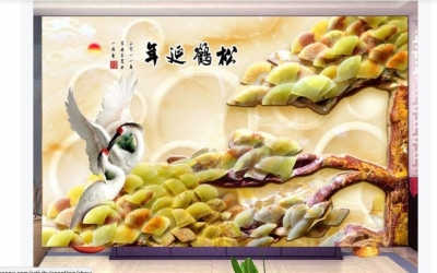 Tranh 3D- Tranh chim Hạc