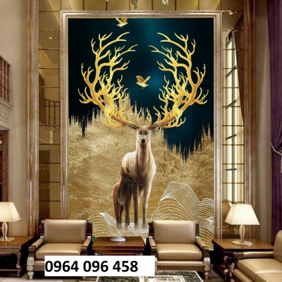 Tranh gạch 3d dán tường khổ đứng - CX423